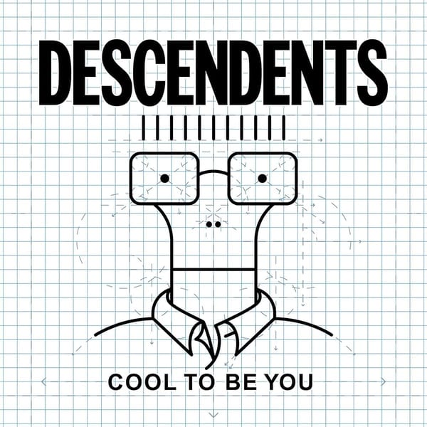 The cover of Descendents LP "Cool To Be You" with an illustration of the nerdy Milo character on graph paper
